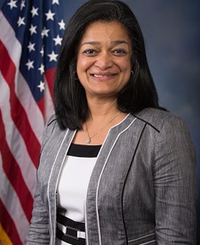 Official portrait of Rep. Pramila Jayapal