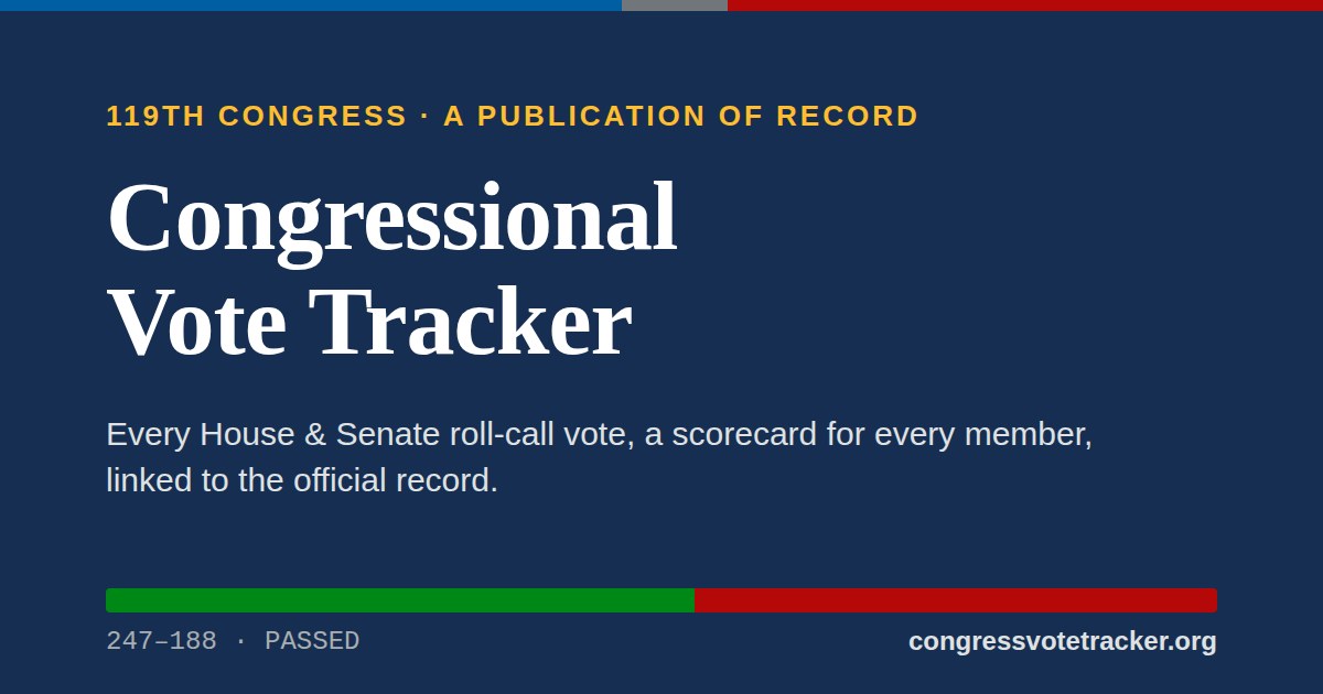 41 Roll Calls, September 15 to 30 | Congress Vote Tracker