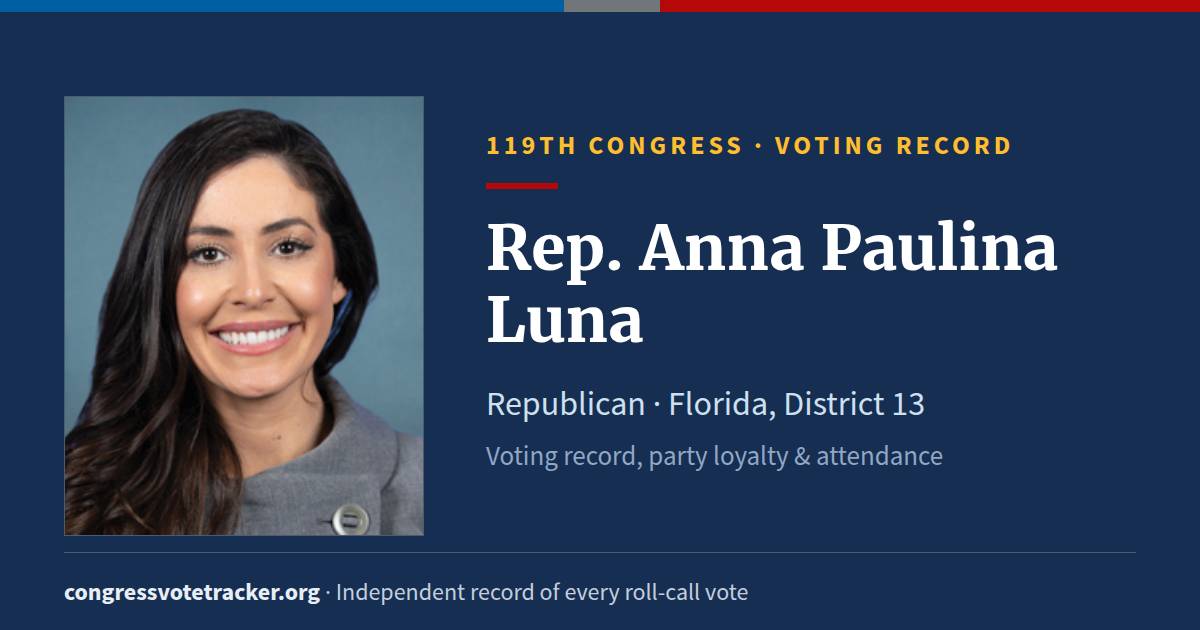 Rep. Anna Paulina Luna Voting Record | Congress Vote Tracker