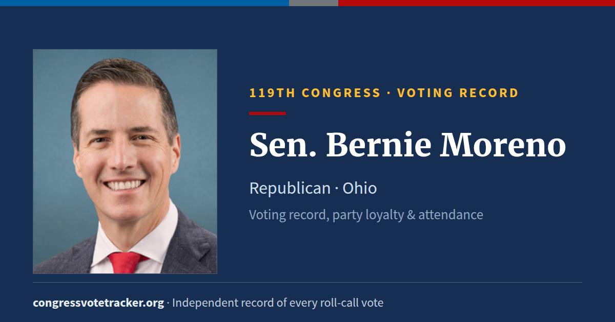 Sen. Bernie Moreno Voting Record | Congress Vote Tracker