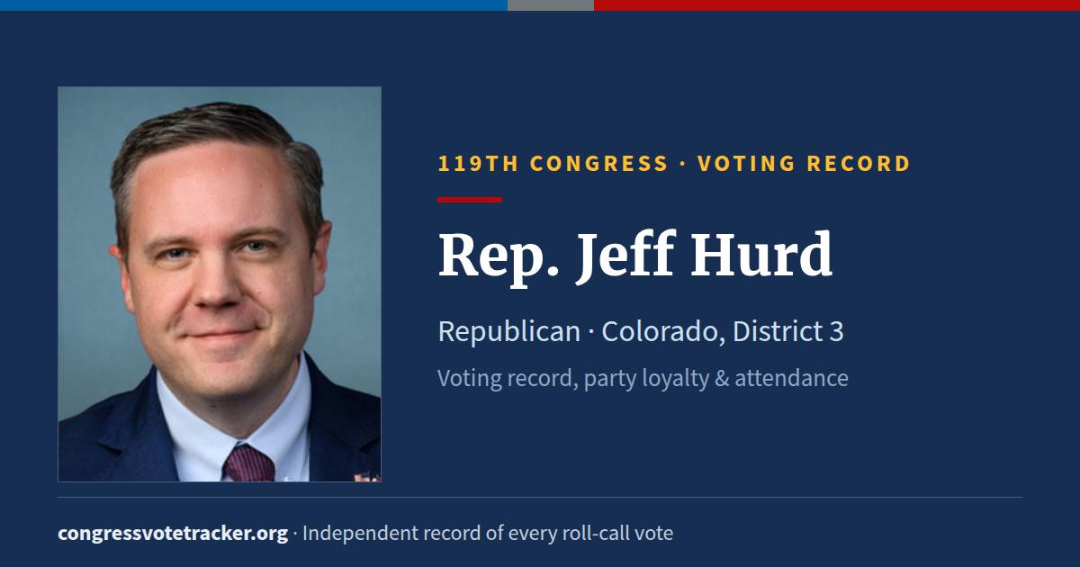 Rep. Jeff Hurd Voting Record | Congress Vote Tracker