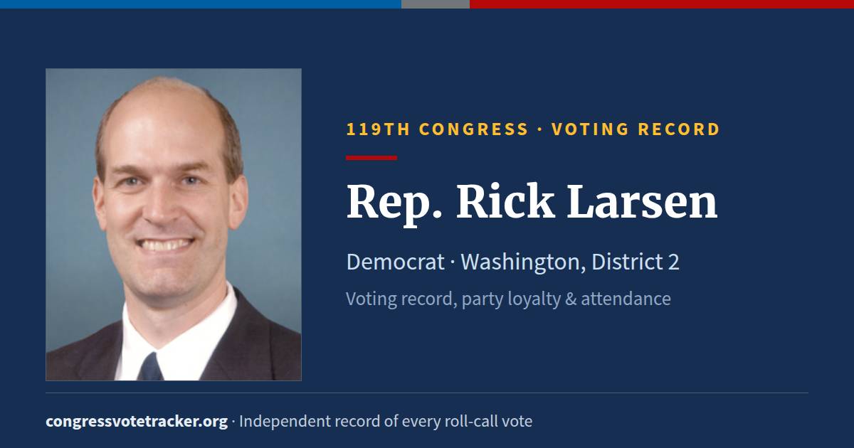 Rep. Rick Larsen Voting Record | Congress Vote Tracker