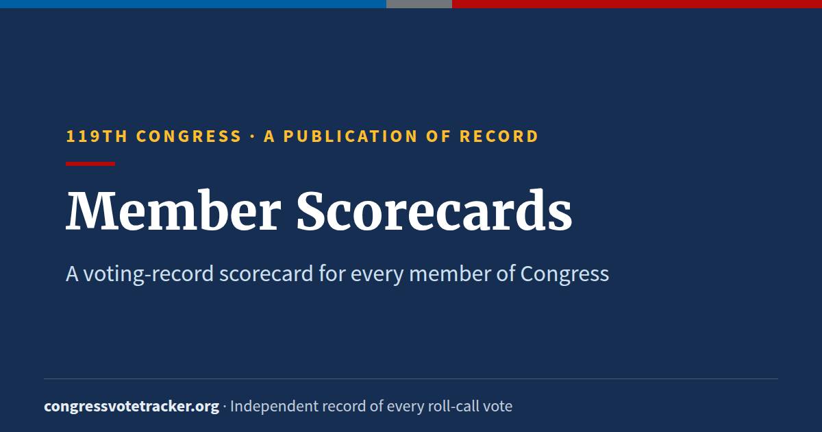 Congressional Voting Records · Every Member's Scorecard | Congress Vote ...